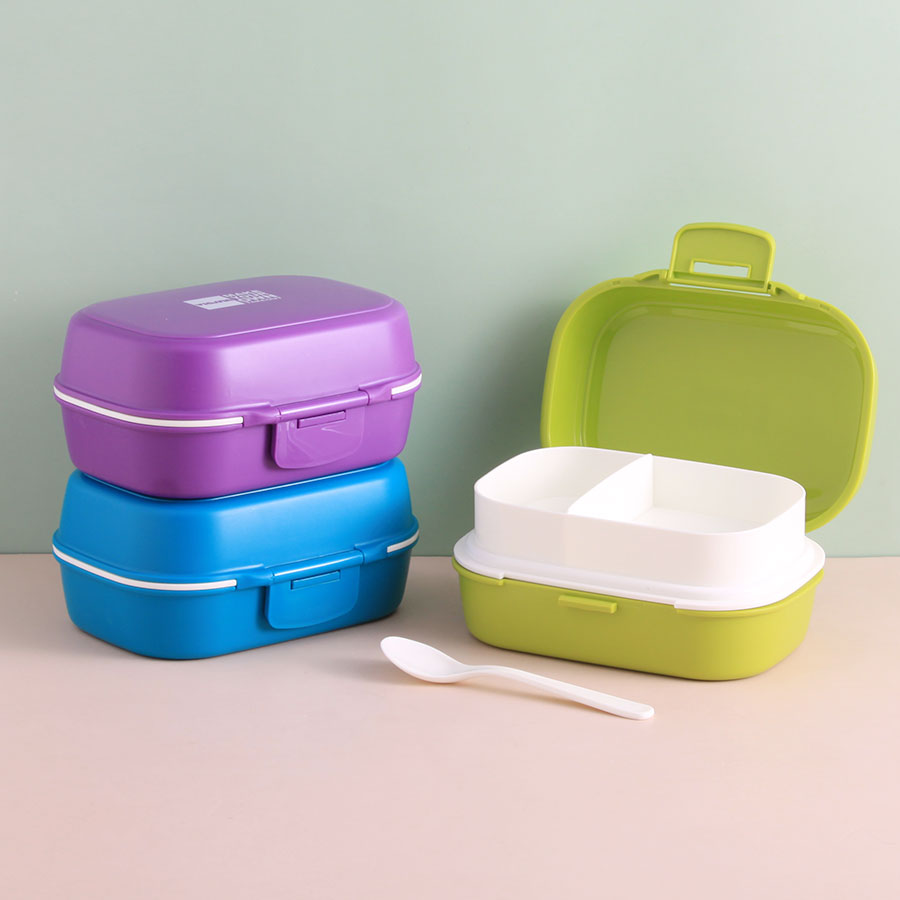 旋彩雙層餐盒(長(zhǎng)方形1